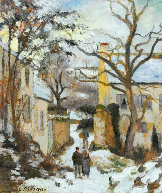 La Maison Rondest Sous La Neige, Pontoise Or Chemin De L’hermitage, Pontoise, Sous La Neige (circa 1875)